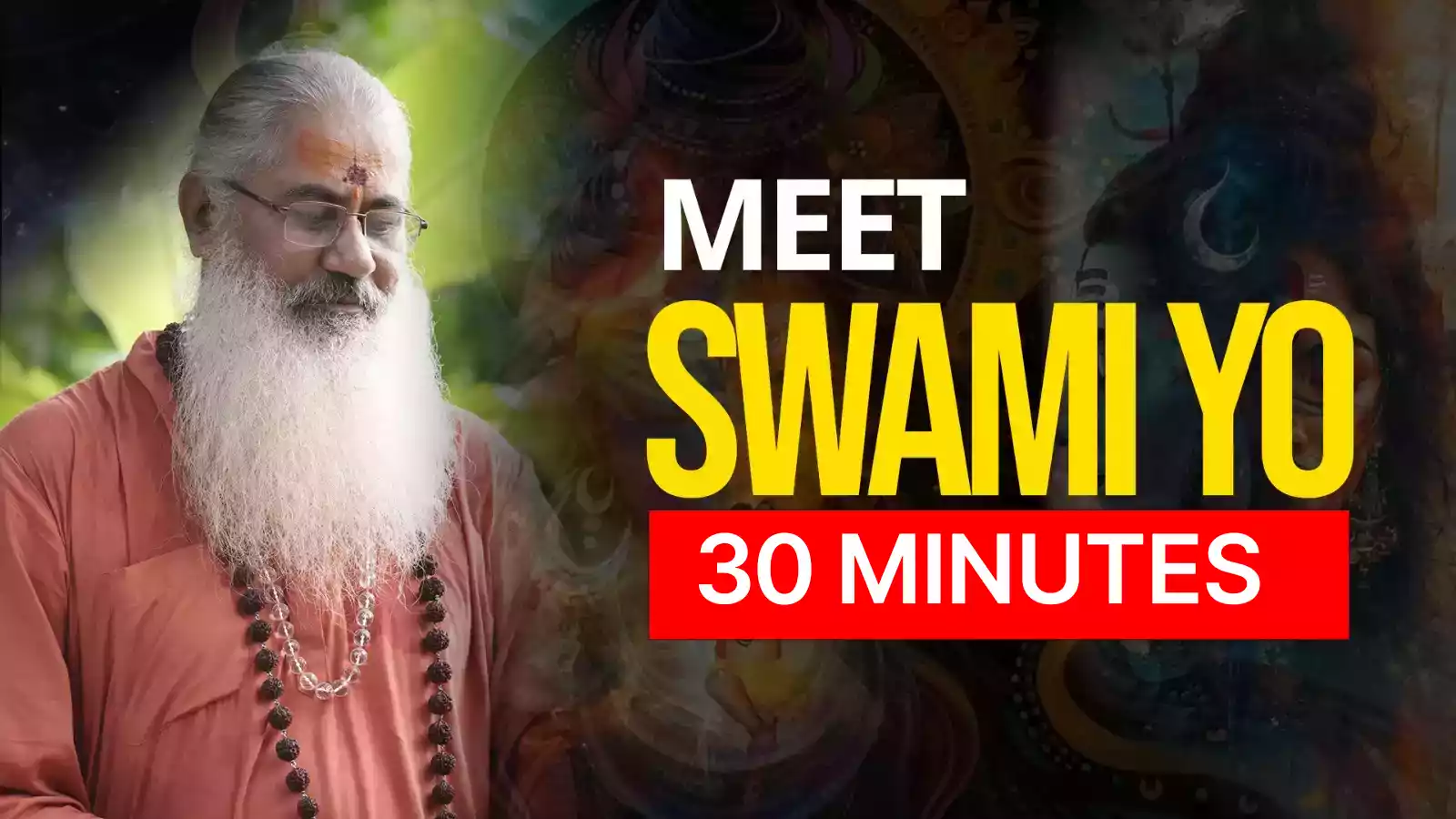 A sannyasi meditating on the banks of the Ganges